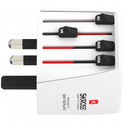 Skross rejseadapter til tilslutning til udenlandske stikkontakter i 220 lande