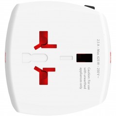 Rejsetilbehør - Skross rejseadapter til tilslutning til udenlandske stikkontakter i 220 lande