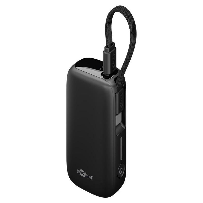 Portable batterier - Goobay powerbank 5000 mAh 20W med USB-C-kabel og 1x USB-C, 1x USB