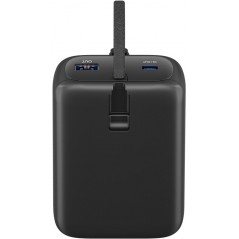 Portable batterier - Goobay powerbank 20.000 mAh 30W med indbygget USB-C-kabel og 1x USB-C, 1x USB