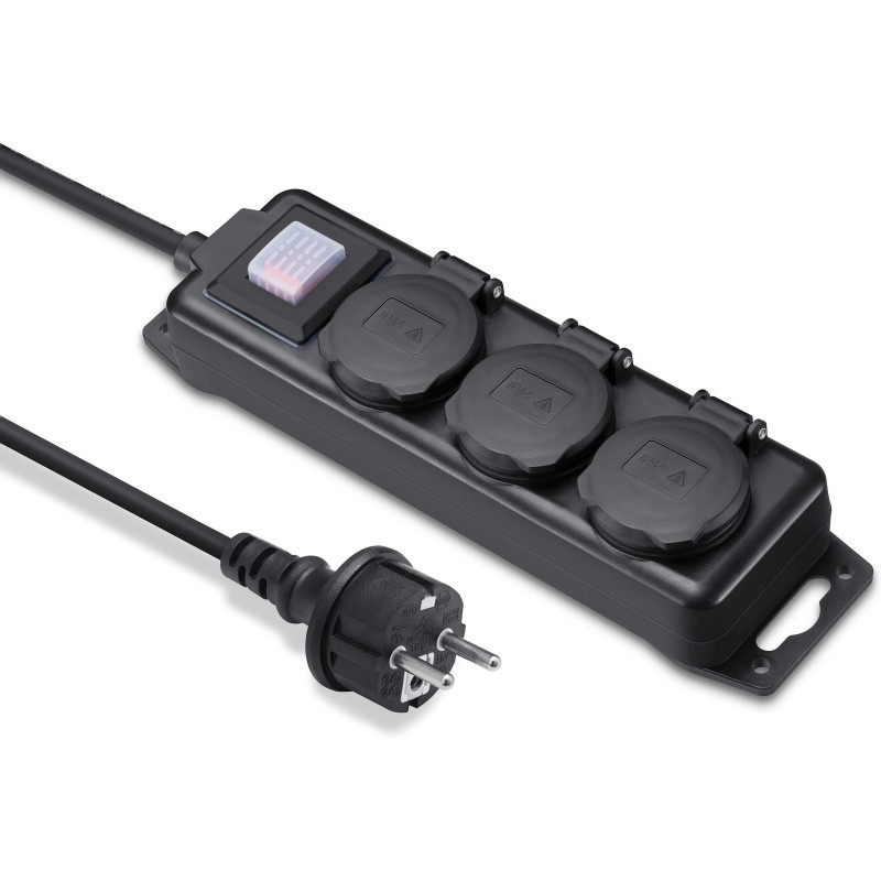 Samledåse - Andersson stikdåse med 3 stik til udendørs brug IP44