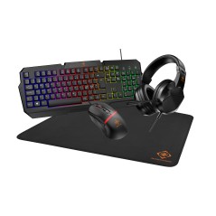 Deltaco 4-i-1 gaming-sæt med tastatur, headset, mus og musemåtte