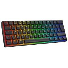 Baggrundsbelyst gamingtastatur - Deltaco superkompakt 60 % mekanisk gamingtastatur med RGB-belysning