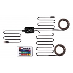 Deltaco Gaming LED-strip med 12-farvet belysning, 2 x 50 cm