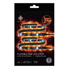 Komponenter - Deltaco Gaming LED-strip med 12-farvet belysning, 2 x 50 cm