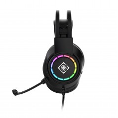 USB-gamingheadset til PC - Deltaco gaming-headset med USB-tilslutning og RGB til PC/Mac/PS4/PS5