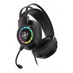 USB-gamingheadset til PC - Deltaco gaming-headset med USB-tilslutning og RGB til PC/Mac/PS4/PS5