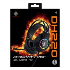 USB-gamingheadset til PC - Deltaco gaming-headset med USB-tilslutning og RGB til PC/Mac/PS4/PS5