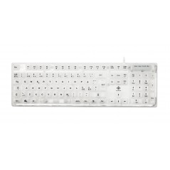 Deltaco transparent gaming-tastatur med flerfarvet baggrundsbelysning