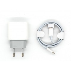 USB-C AC-adapter vægoplader 20 W med 1 meter USB-C til Lightning-kabel