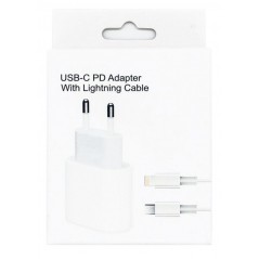 USB-C AC-adapter vægoplader 20 W med 1 meter USB-C til Lightning-kabel