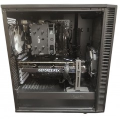 Brugte gaming-computere - FD Define C gaming-computer med Intel i7 16 GB 512 GB SSD + 1 TB HDD RTX3060 Win11 Pro (brugt)