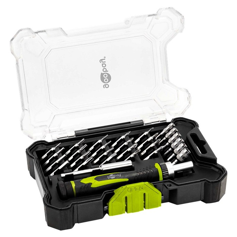 Skruetrækker og skruetrækkersæt - Goobay skruetrækkersæt og bitsæt med 26 dele