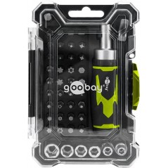 Goobay skruetrækkersæt og bitsæt med 43 dele