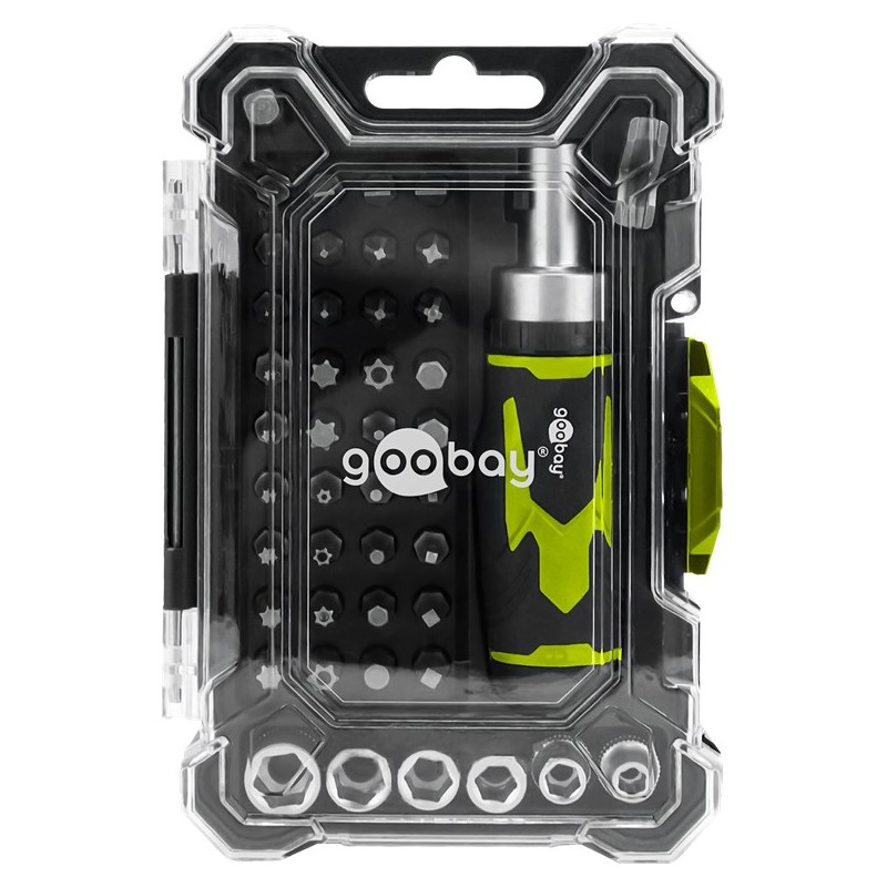 Skruetrækker og skruetrækkersæt - Goobay skruetrækkersæt og bitsæt med 43 dele