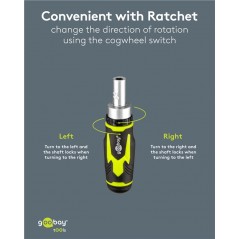 Skruetrækker og skruetrækkersæt - Goobay skruetrækkersæt og bitsæt med 43 dele