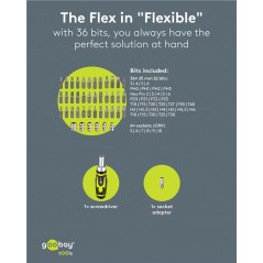 Skruetrækker og skruetrækkersæt - Goobay skruetrækkersæt og bitsæt med 43 dele