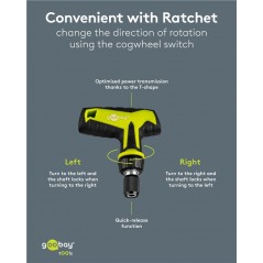 Skruetrækker og skruetrækkersæt - Goobay ergonomisk skruetrækkersæt og bitsæt med 30 dele