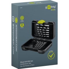 Boremaskine & skruetrækker - Goobay 15-delt bor-sæt til træ