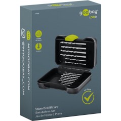 Boremaskine & skruetrækker - Goobay 15-delt boresæt til sten og murværk
