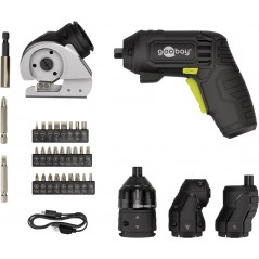 Boremaskine & skruetrækker - Goobay batteridrevet 4-i-1 skruetrækker med 28 bits