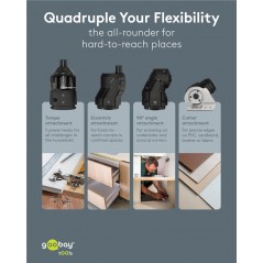 Boremaskine & skruetrækker - Goobay batteridrevet 4-i-1 skruetrækker med 28 bits