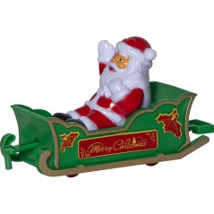 Julepynt og juleudsmykning - Leksakståg med tomte för julgranen (fyndvara)