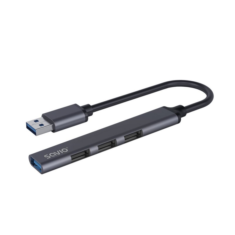 USB-hub - Savio USB-hub med 1x USB 3.0 og 3x USB 2.0