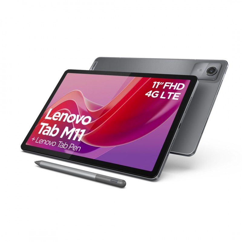 Android-tablet - Lenovo Tab M11 10,9" 128 GB 4 GB 4G LTE Grå med Lenovo Tab Pen