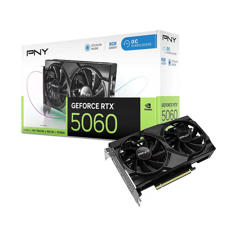 Grafikkort - PNY NVIDIA GeForce RTX 5060 OC 8 GB GDDR7 grafikkort