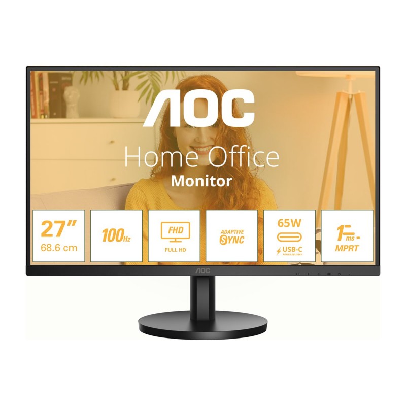 Computertilbehør - AOC 27B3CA2 27" Full HD LED-skärm med IPS-panel och USB-C PD65W (fyndvara)