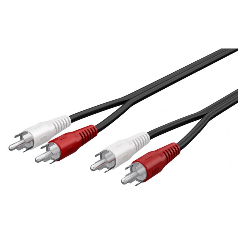 Lydkabel og adapter - Goobay isoleret lydkabel 2x RCA han til han