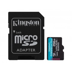 Kingston Canvas Go! Plus 256 GB microSDXC + SDXC UHS-I U3 V30 (Class 10) 200 MB/s inkl. adapter