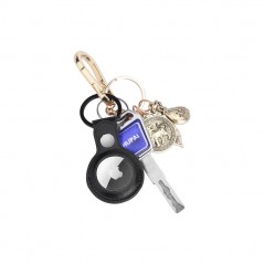 Tilbehør til computere, bærbare computere, mobiltelefoner, tv og tablets - Onsala nøgleringholder til Apple AirTag brun/sort