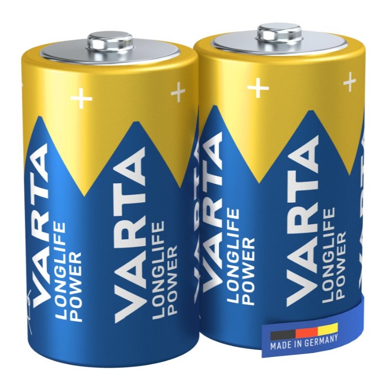 Batteri - Varta Longlife Power D-batterier R20 2-pak