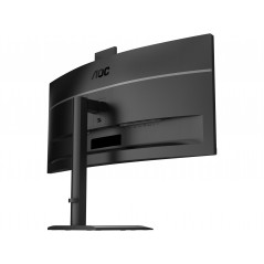 Computerskærm 25" eller større - AOC CU34E4CW 34" buet UltraWide-skærm med USB-C PD 90W KVM-switch og webcam