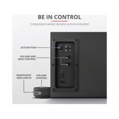 Computerhøjttalere - Trust Yuri 2.1 computerhøjttalere med subwoofer (60 W RMS)