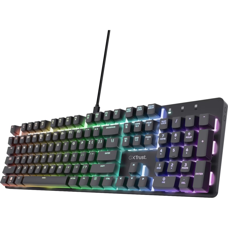 Trust mekanisk gamingtastatur med RGB-baggrundsbelysning - 25681 / ... Gaming-tastatur - Trust mekanisk gamingtastatur med RGB-baggrundsbelysning