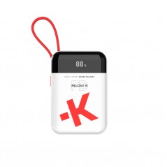 Skross powerbank 10.000 mAh 20 W PD med indbygget USB-C-kabel