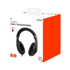 On-ear - Deltaco over-ear-hovedtelefoner med USB-C