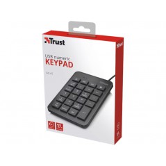 Tastaturer med ledning - Trust USB-tilsluttet numerisk tastatur (numpad)