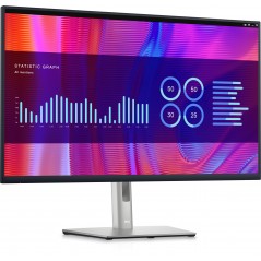 Brugte computerskærme - Dell P3223DE 32" 2560 x 1440 LED-skærm med IPS-panel og USB-C 90 W (brugt med store ridser)