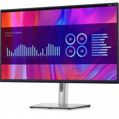 Brugte computerskærme - Dell P3223DE 32" 2560 x 1440 LED-skærm med IPS-panel og USB-C 90 W (brugt med store ridser)