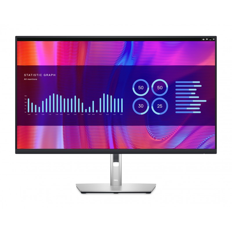 Brugte computerskærme - Dell P3223DE 32" 2560 x 1440 LED-skærm med IPS-panel og USB-C 90 W (brugt med store ridser)