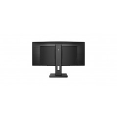Brugte computerskærme - Philips 34" buet skærm 3440x1440 med KVM, USB-C-docking og 90 W PD (brugt med ridser)