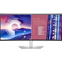 Dell 38" buet IPS-skærm 3840x1600 med USB-C 90W PD og KVM (brugt)