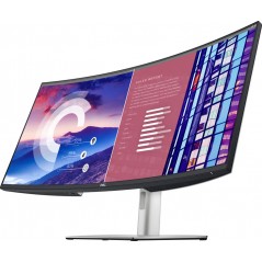 Dell 38" buet IPS-skærm 3840x1600 med USB-C 90W PD og KVM (brugt)