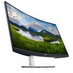 Brugte computerskærme - Dell S3221QS 32" buet 4K-skærm (3840x2160) med VA-panel og 2x USB 3.0 (brugt med ridser)