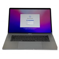 MacBook Pro 15-tommer 2018 i7 32GB 512GB Sølv (brugt med små mærker på skærmen)