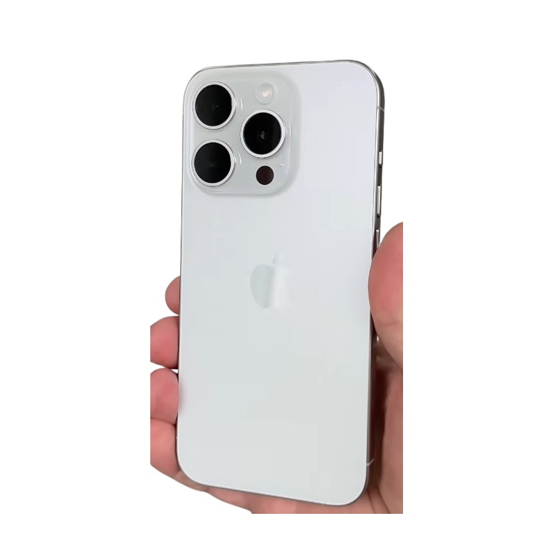 Brugt iPhone - iPhone 15 Pro 128 GB Hvid Titanium med 1 års garanti (brugt)